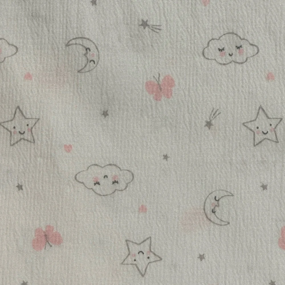 Carters Baby Girl Swaddle Swaddling Blanket Moon Pink Stars Clouds Size 35x35